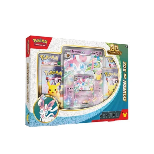 Pokémon TCG 30th Celebration Sylveon ex Box – 4 Booster Packs – English