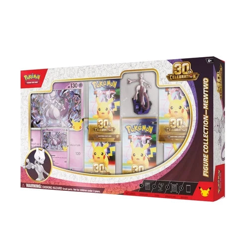 Pokémon TCG 30th Celebration Mewtwo Figure Collection – 5 Booster Packs – English – Pre-Order
