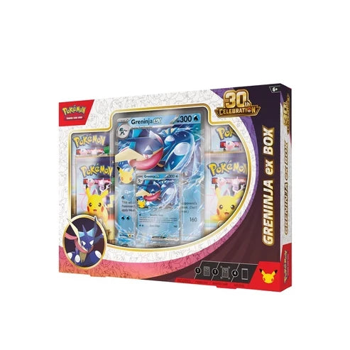Pokémon TCG 30th Celebration Greninja ex Box – 4 Booster Packs – English