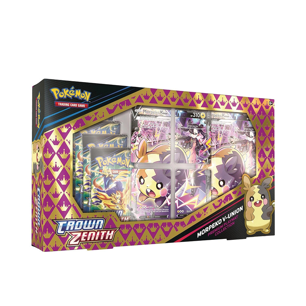 Pokémon TCG Crown Zenith Morpeko V-UNION Premium Playmat Collection – 5 Booster Packs – English