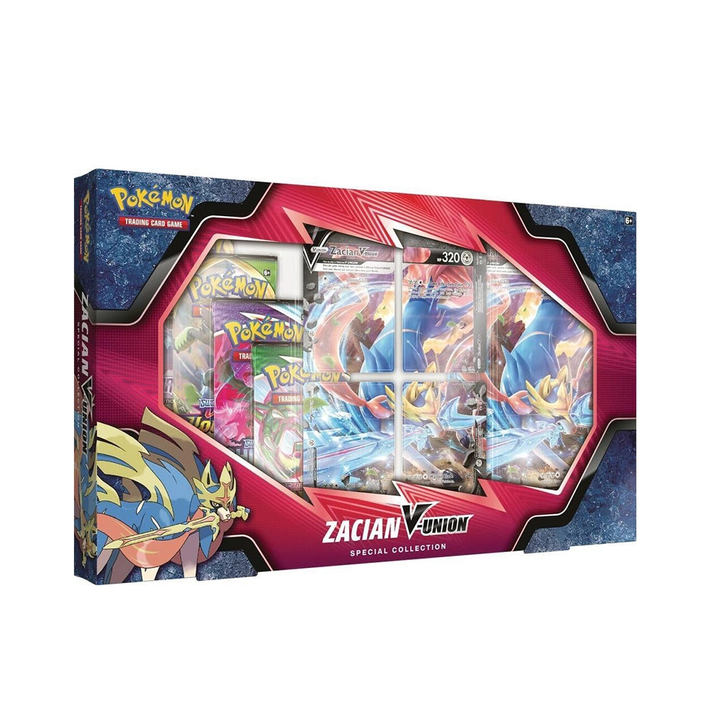 Pokémon TCG Zacian V-UNION Special Collection Box – 4 Booster Packs – English