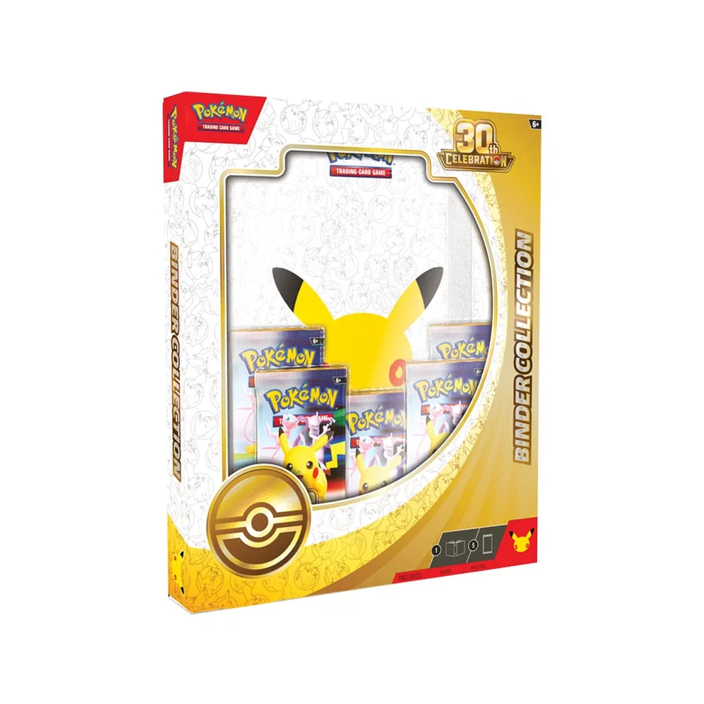 Pokémon TCG 30th Celebration Binder Collection – 5 Booster Packs – English