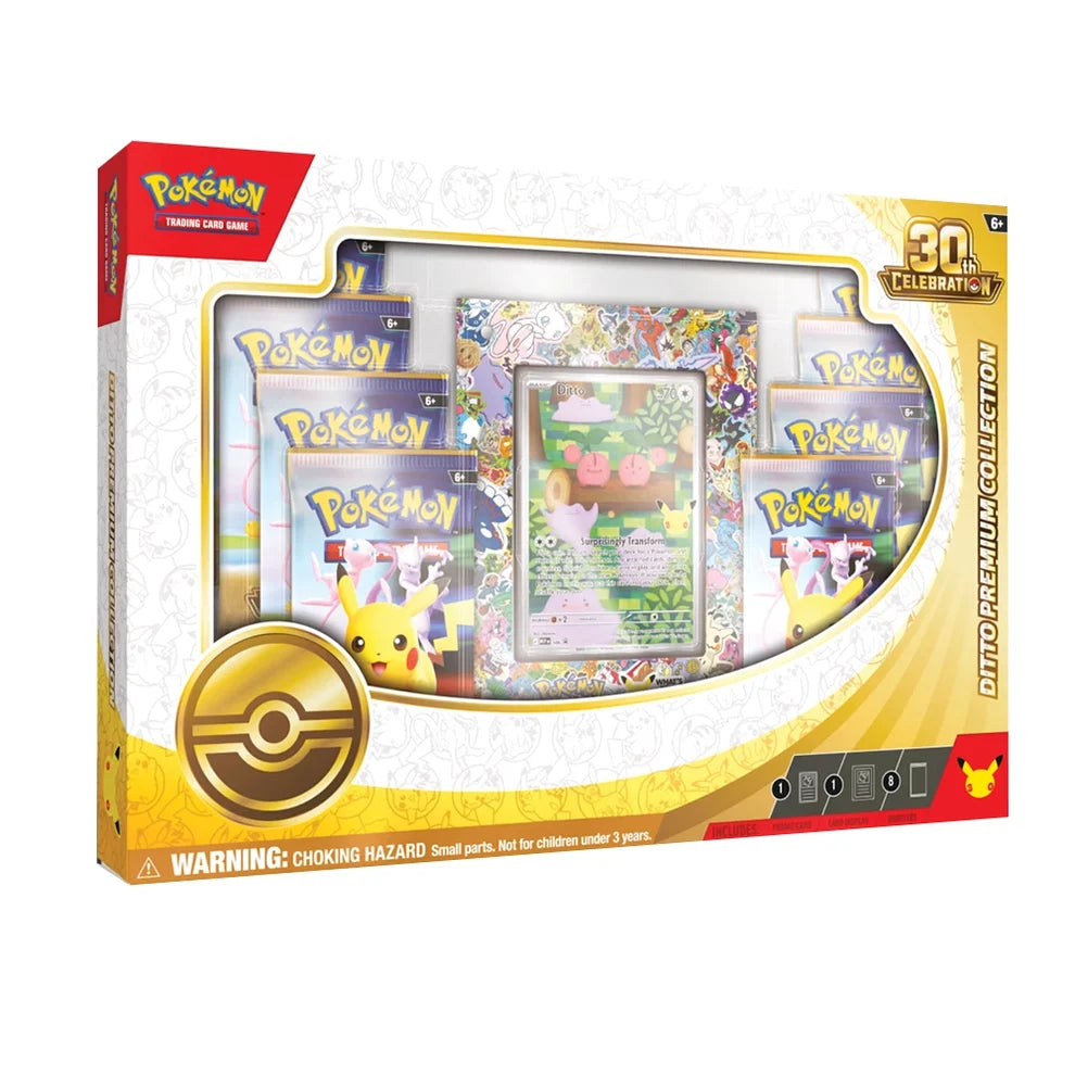 Pokémon TCG 30th Celebration Ditto Premium Collection – 8 Booster Packs – English